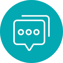 overlapping chat bubbles