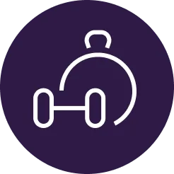 dumbell weight with a stop watch